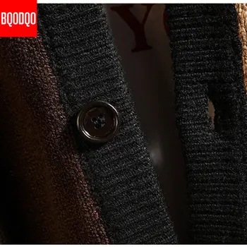 Cardigan Megztinis Vyrams Ruduo Žiema Megztiniai Megztinis Plius Dydis Vyrų Megztas Juodas Korėjos Stiliaus Hip-Hop Atsitiktinis Mados Sweatershirt